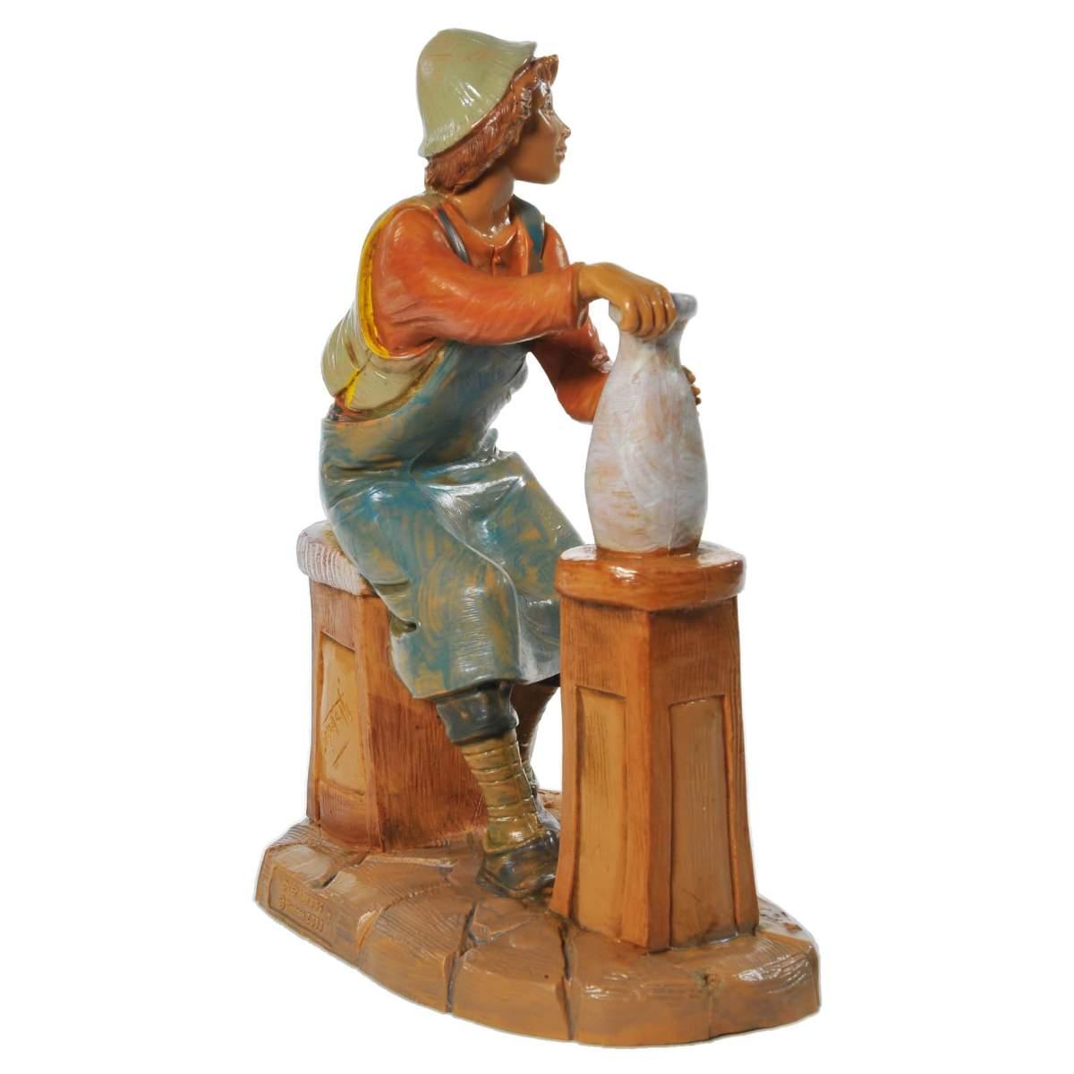Statua presepe 19 cm ceramista vasi