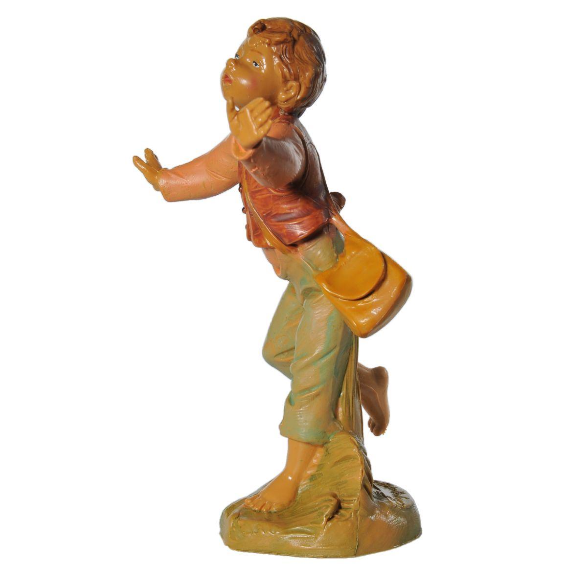 Statua presepe 19 cm pastorello borsa