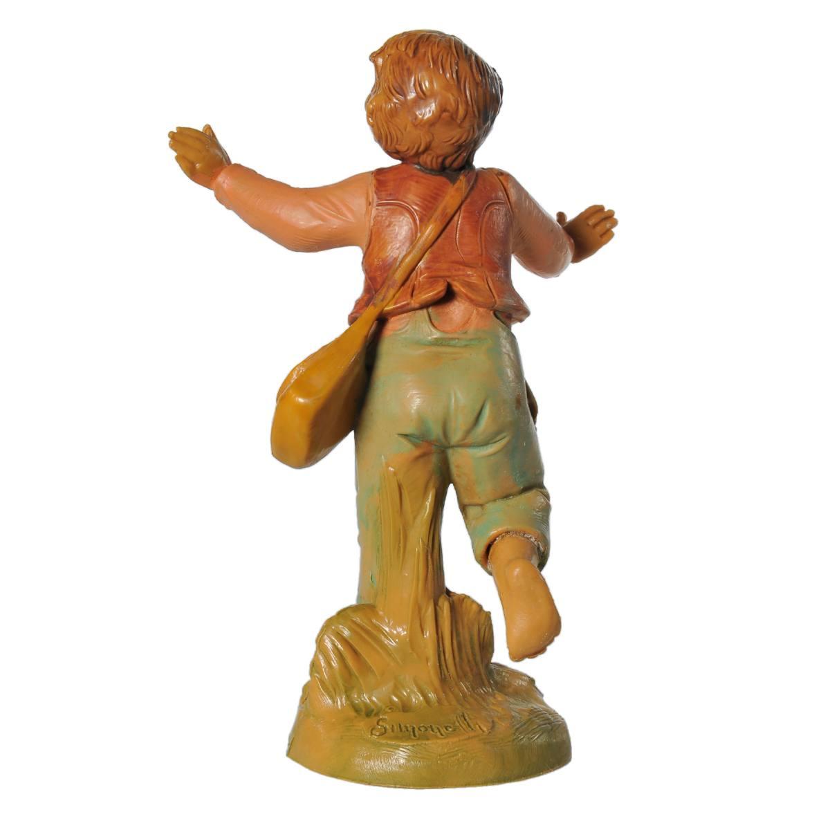 Statua presepe 19 cm pastorello borsa