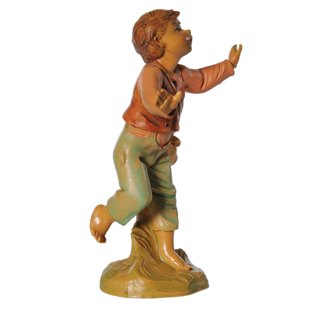 Statua presepe 19 cm pastorello borsa