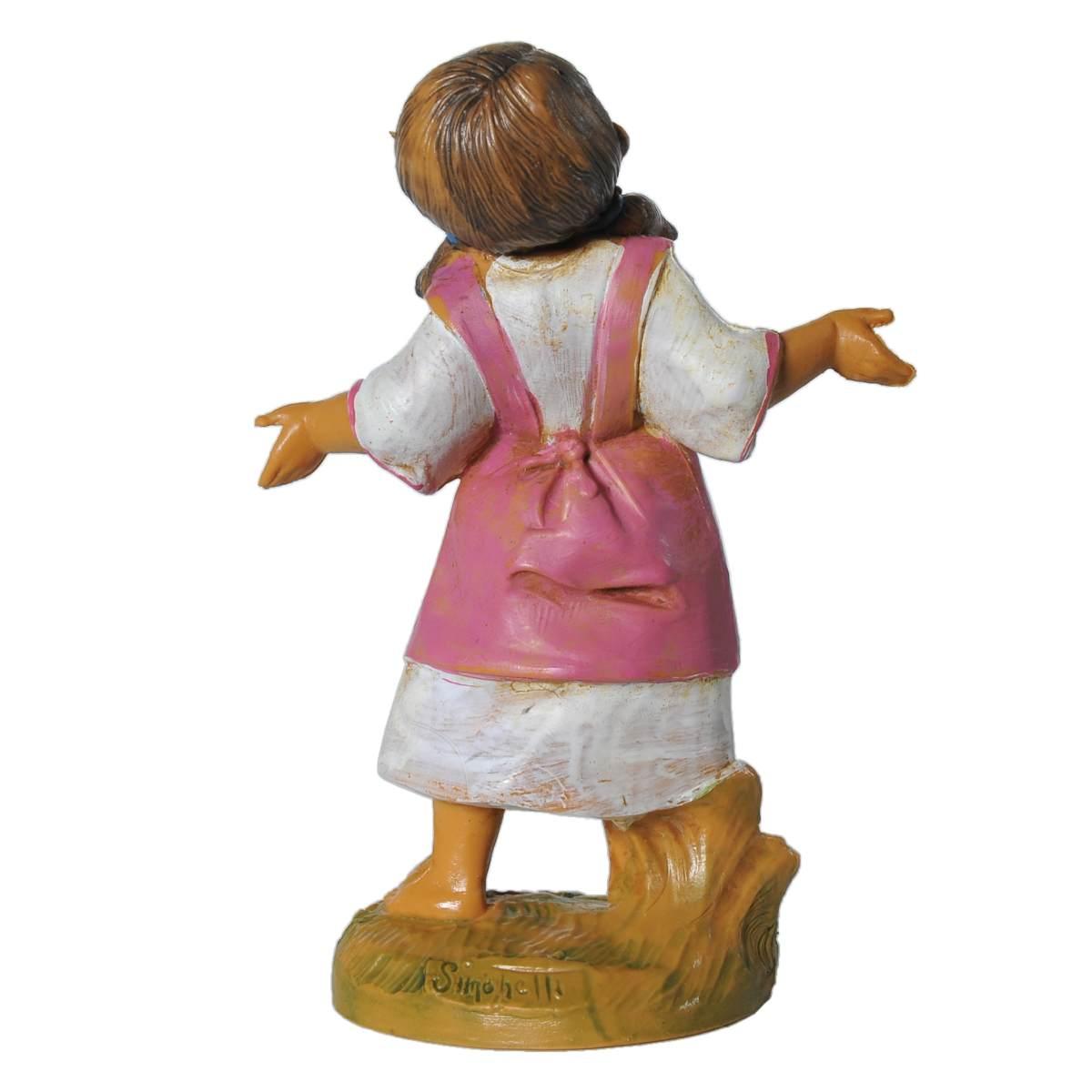 Statua presepe 19 cm bambina braccia aperte