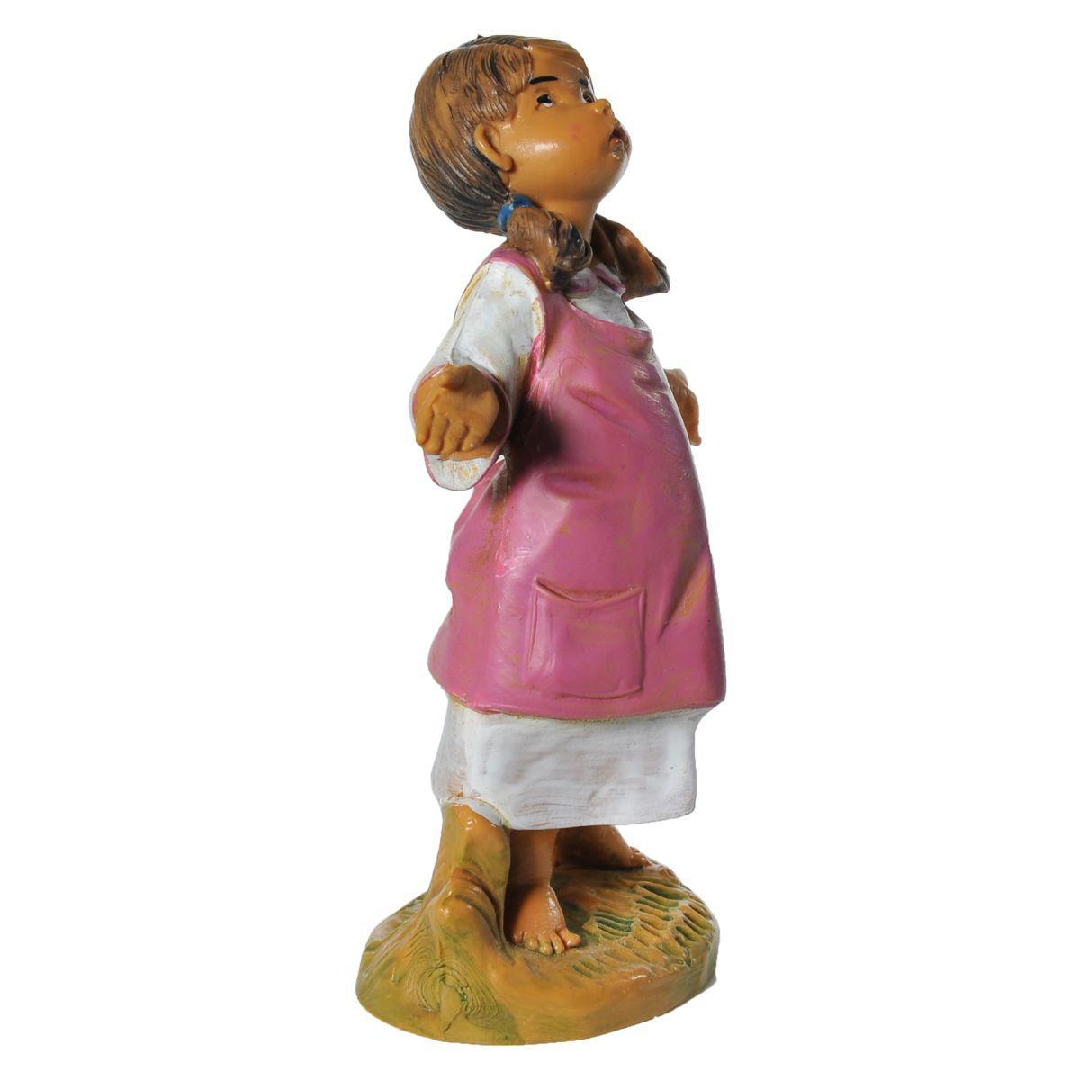 Statua presepe 19 cm bambina braccia aperte