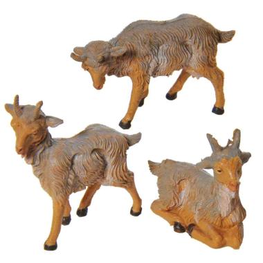 Statua presepe 10 cm caprette in piedi assortite