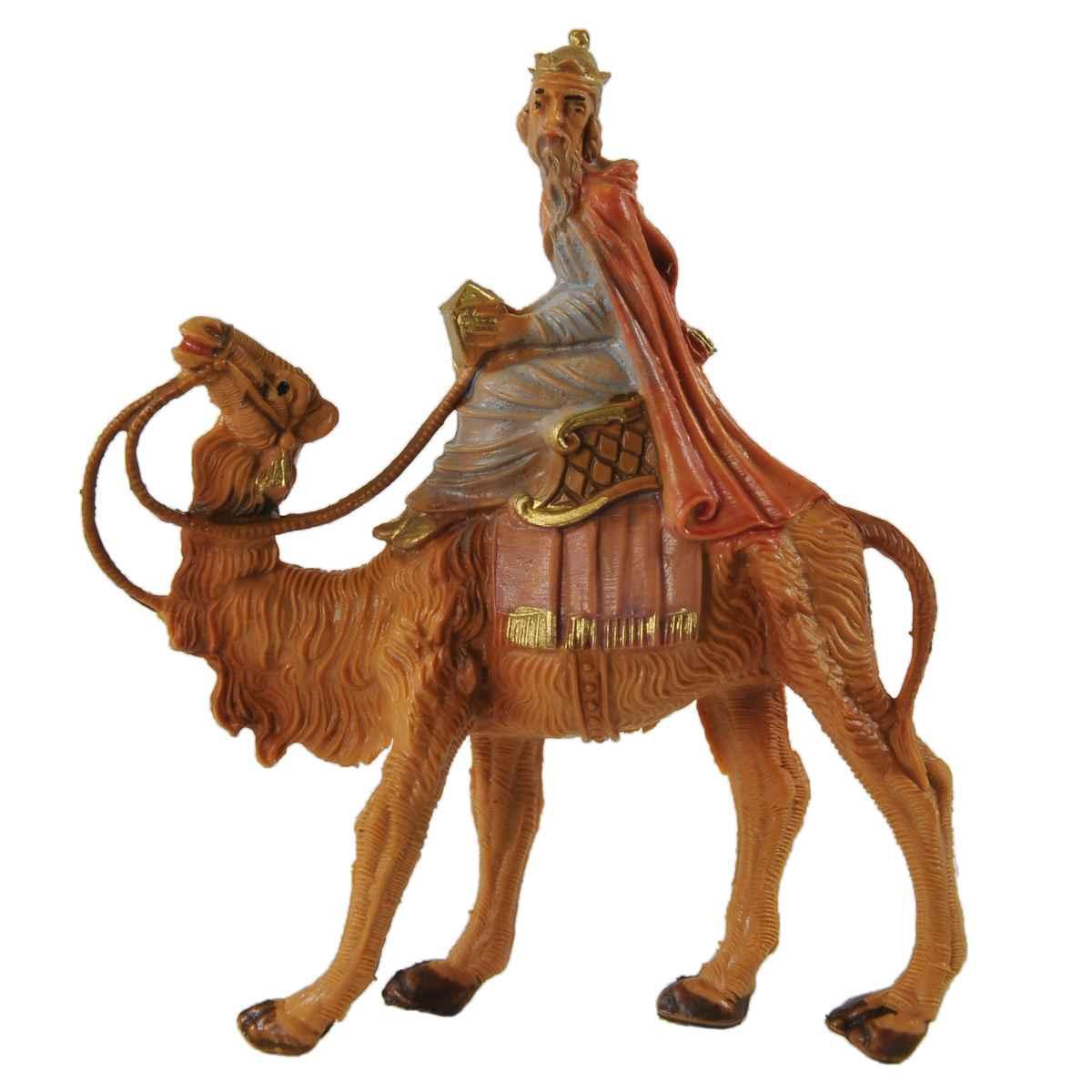 Statua presepe 6.5 cm re magio melchiorre cammello