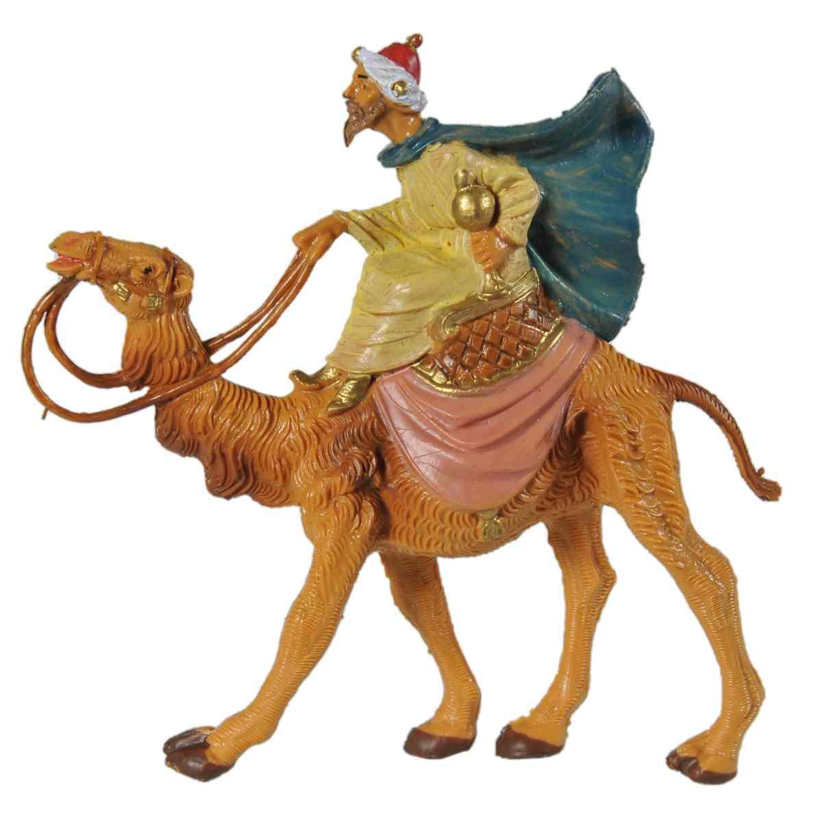 Statua presepe 6.5 cm re magio gaspare cammello