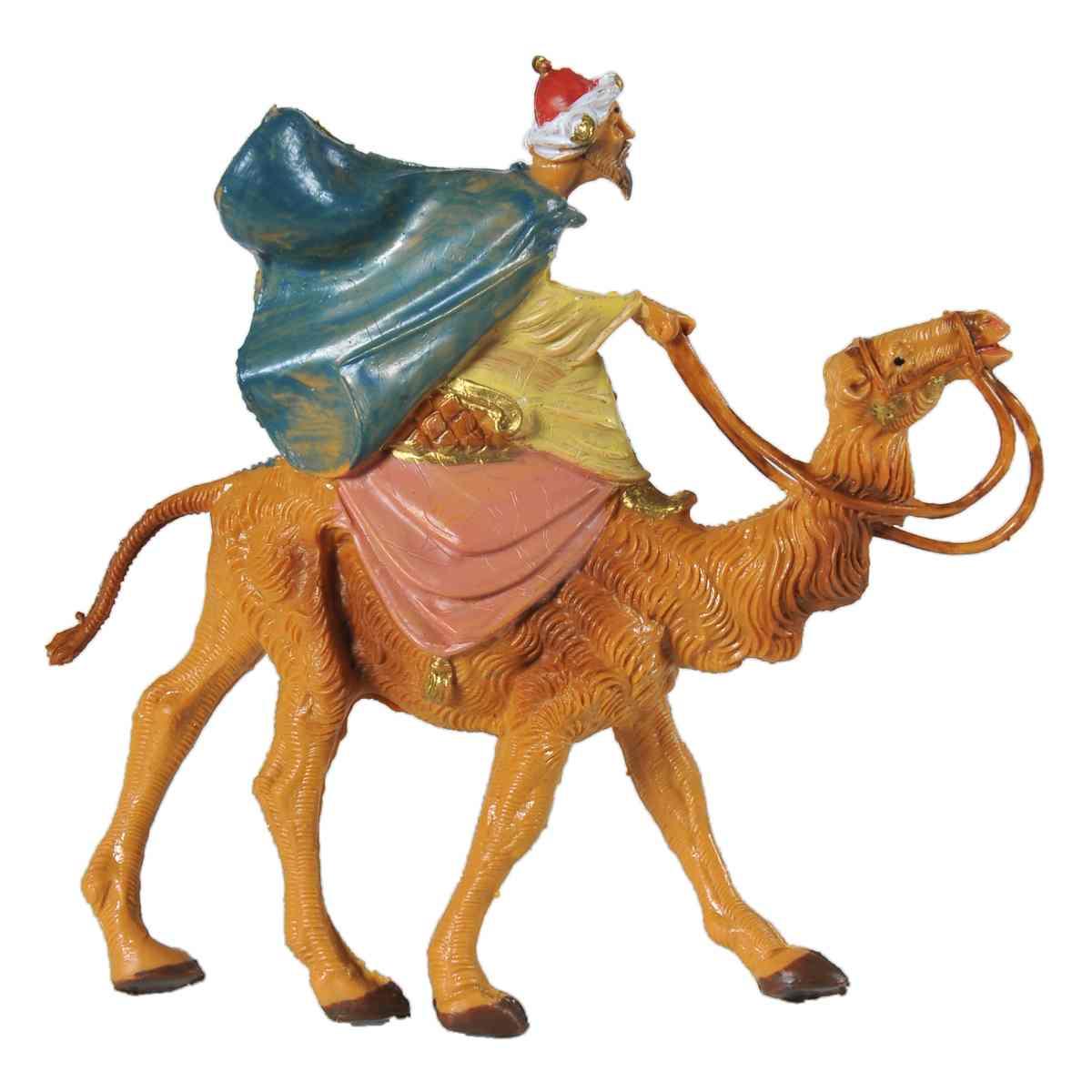 Statua presepe 6.5 cm re magio gaspare cammello