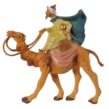 Statua presepe 6.5 cm re magio gaspare cammello