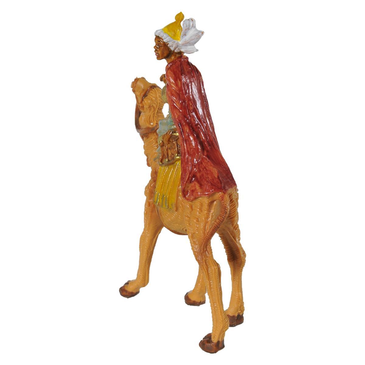 Statua presepe 6.5 cm re magio baldassarre cammello