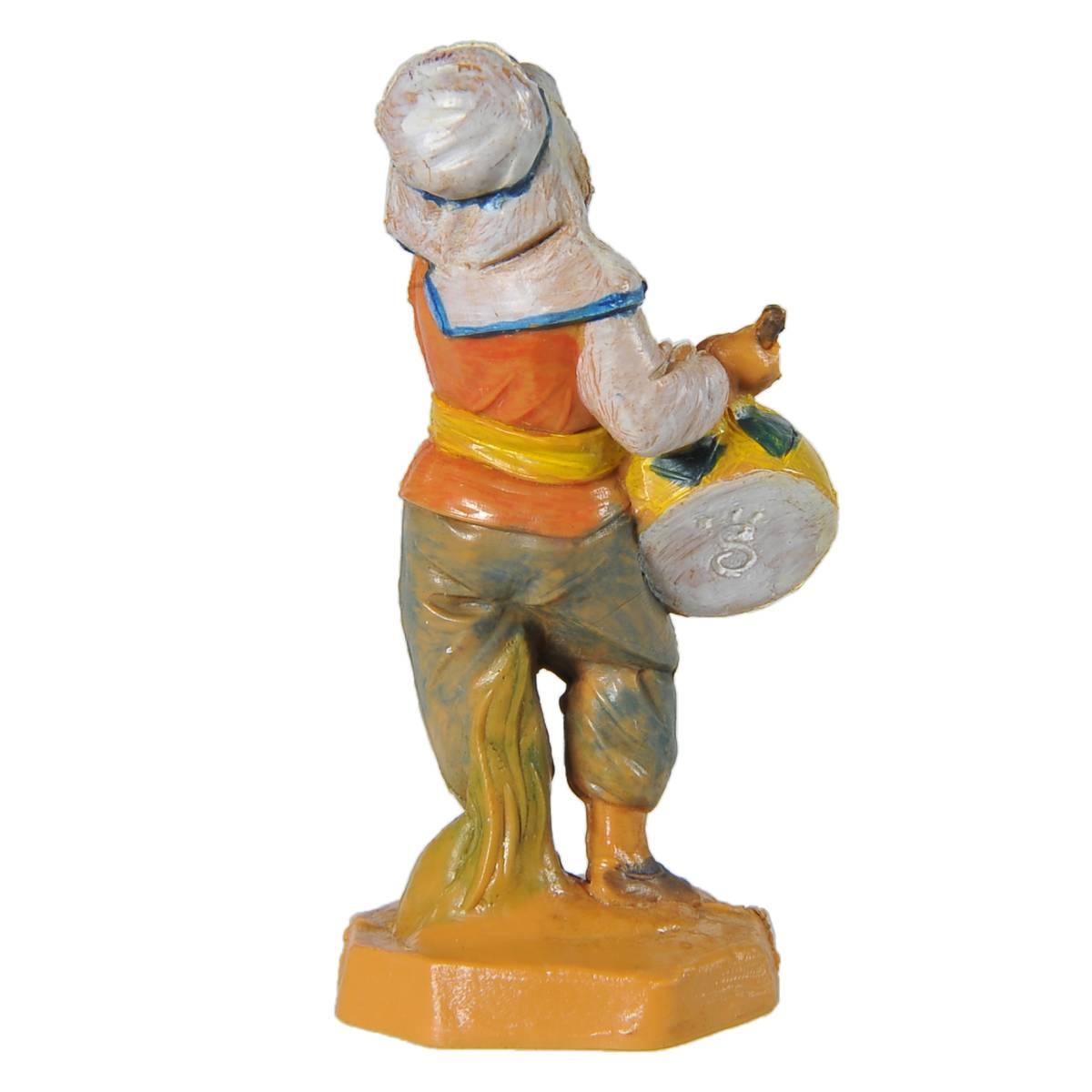 Statua presepe 6.5 cm pastore tamburo