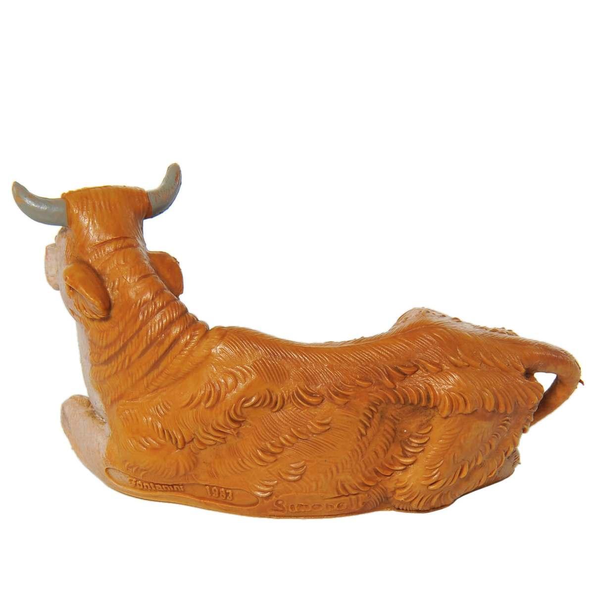 Statua presepe 9.5 cm bue sdraiato