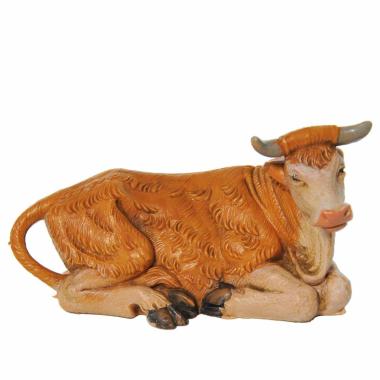 Statua presepe 9.5 cm bue sdraiato