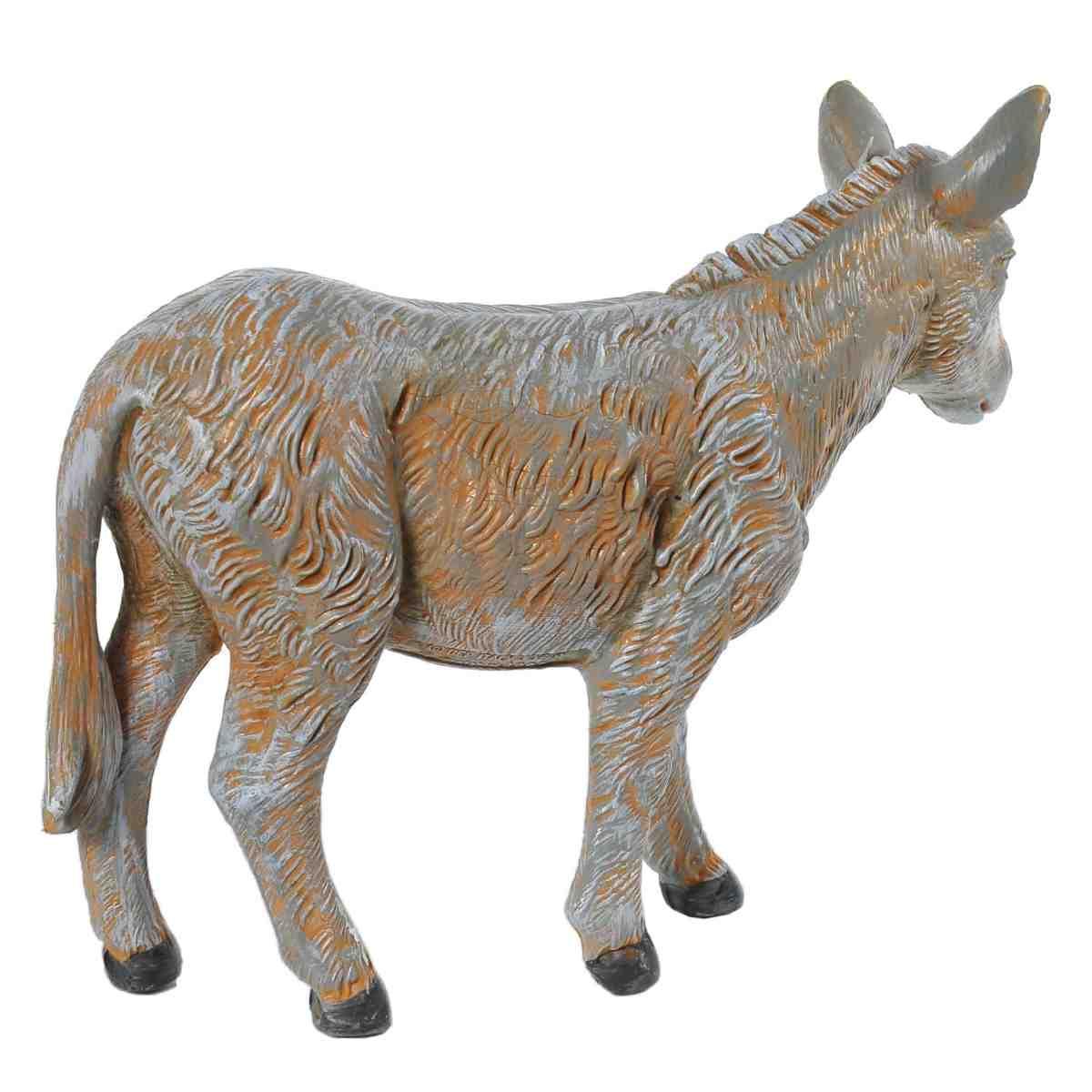 Statua presepe 19 cm asino in piedi