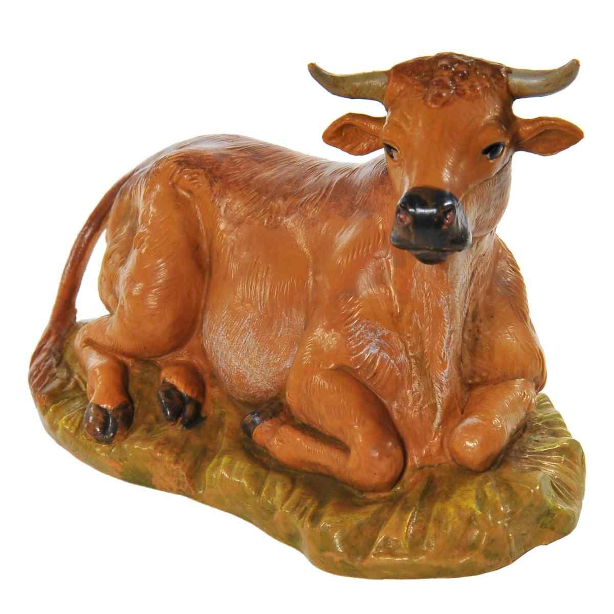 Statua presepe 19 cm bue sdraiato