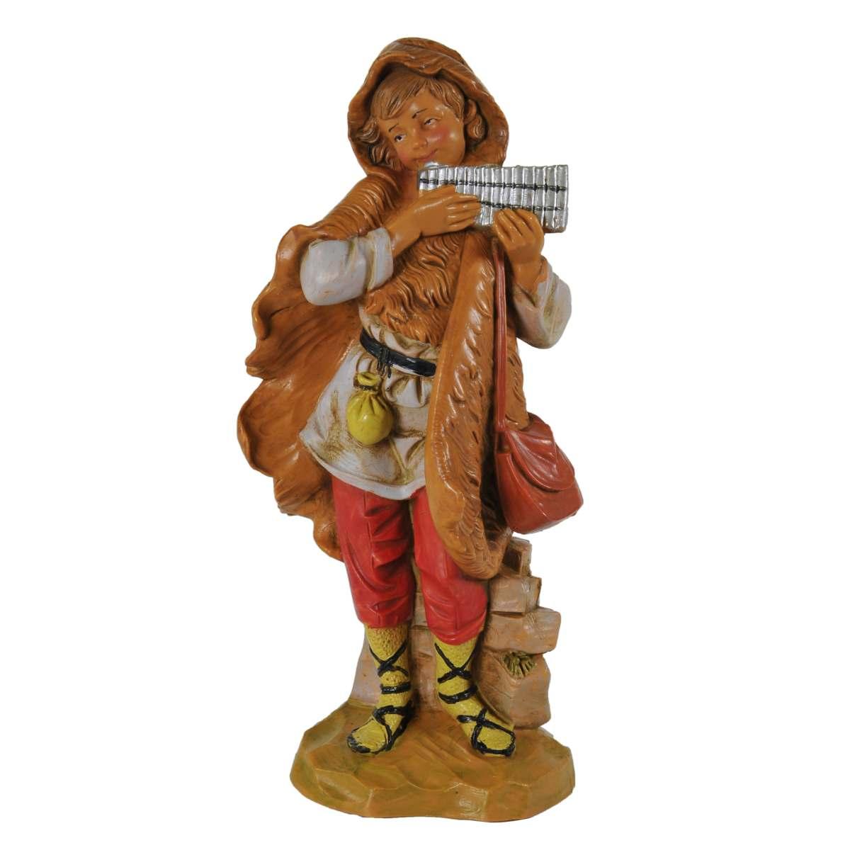 Statua presepe 19 cm pastore armonica
