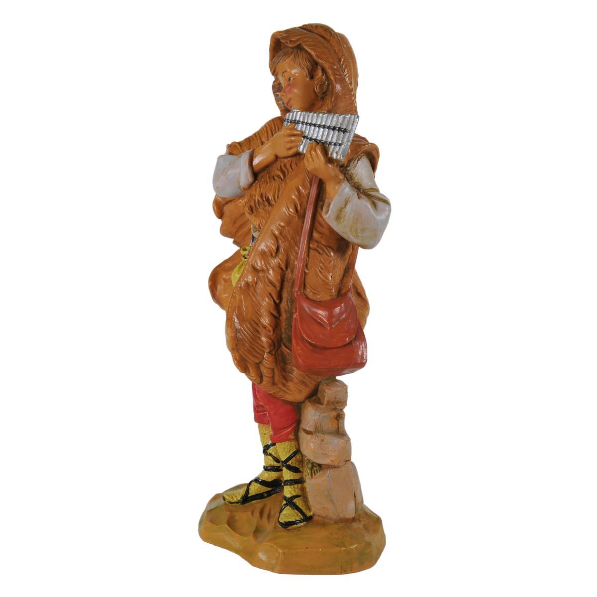 Statua presepe 19 cm pastore armonica