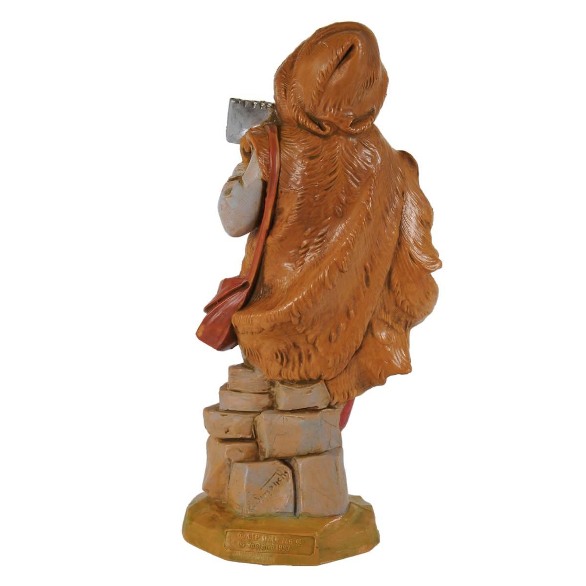 Statua presepe 19 cm pastore armonica