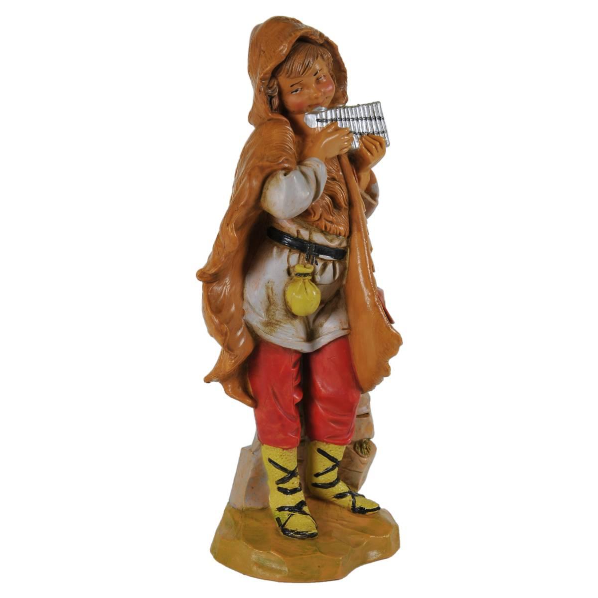Statua presepe 19 cm pastore armonica