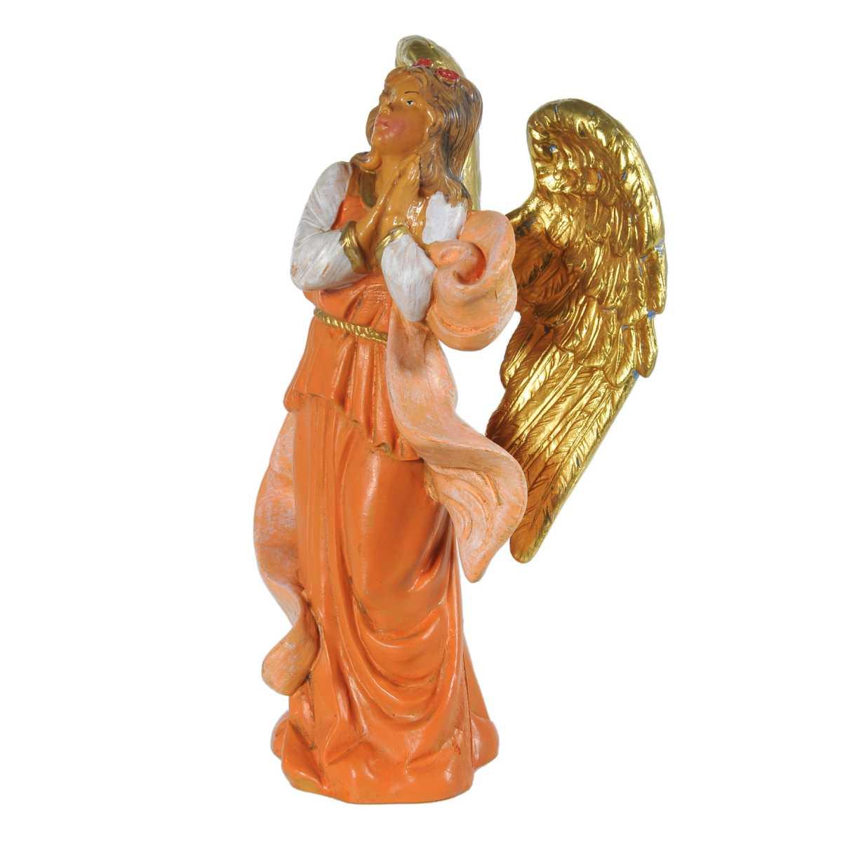 Statua presepe 12 cm angelo mani giunte