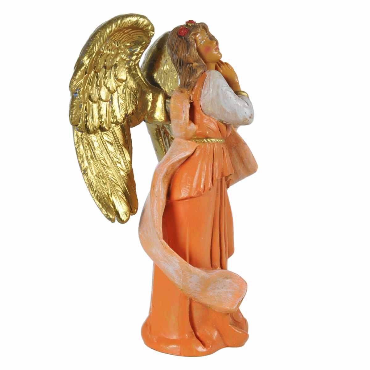 Statua presepe 12 cm angelo mani giunte