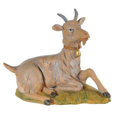 Statua presepe 30 cm capretta sdraiata