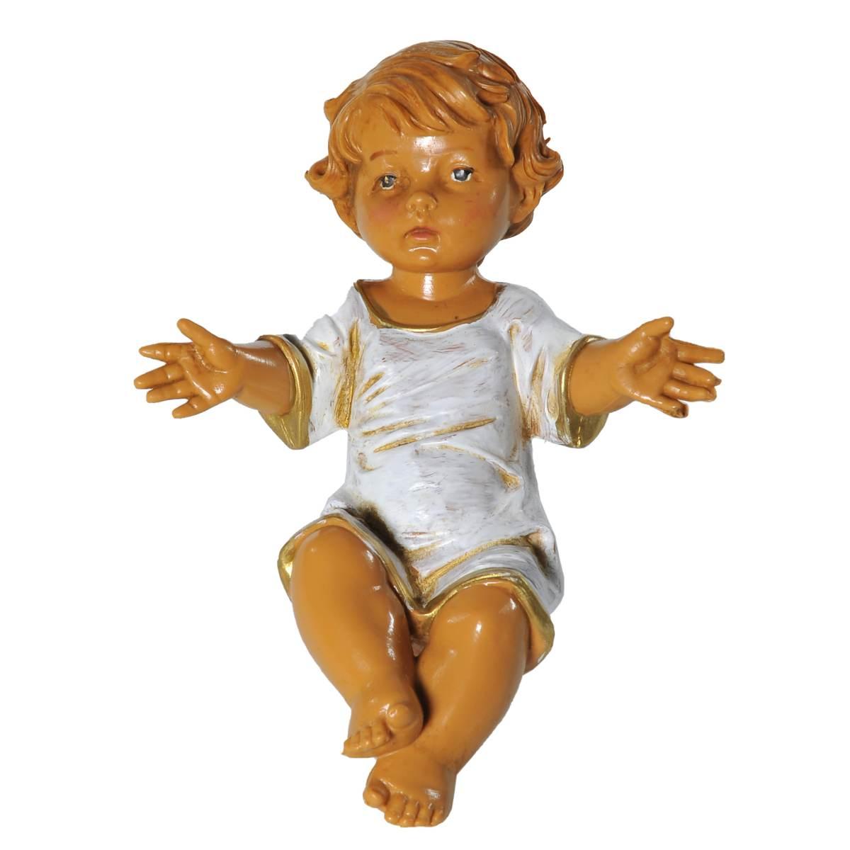 Statua presepe 30 cm gesù bambino senza culla