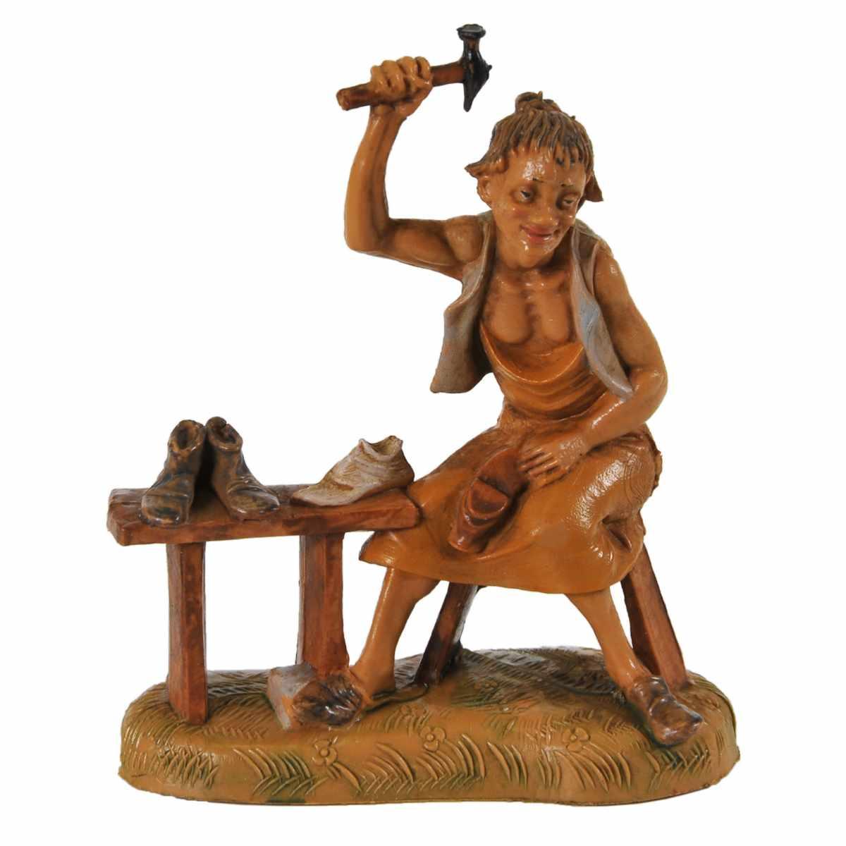 Statua presepe 10 cm pastori doppi assortiti