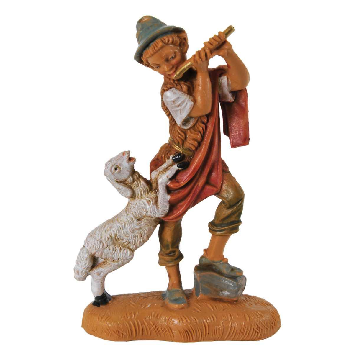 Statua presepe 10 cm pastori doppi assortiti