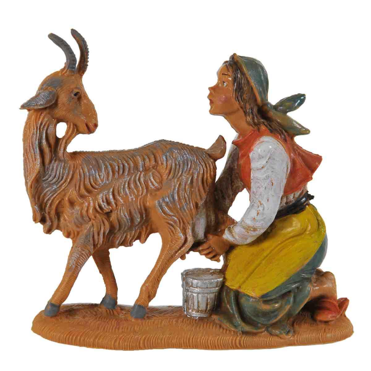 Statua presepe 10 cm pastori doppi assortiti