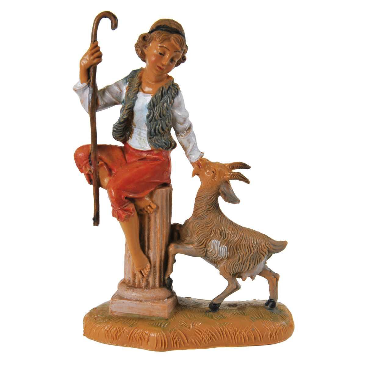 Statua presepe 10 cm pastori doppi assortiti