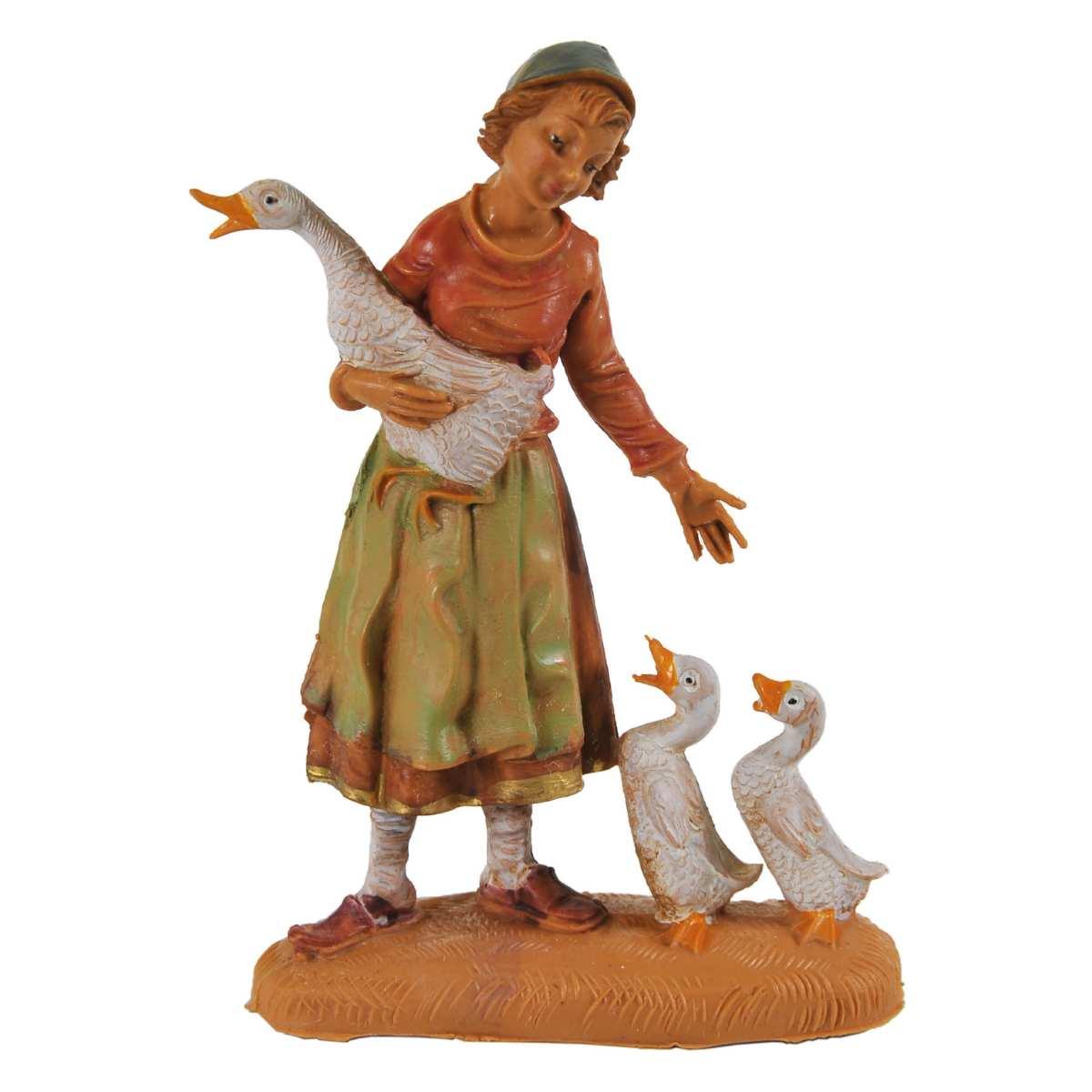 Statua presepe 10 cm pastori doppi assortiti