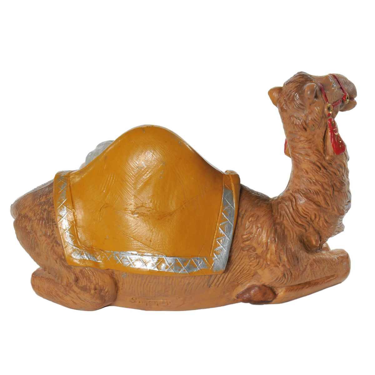 Statua presepe 12 cm bambino seduto cammello