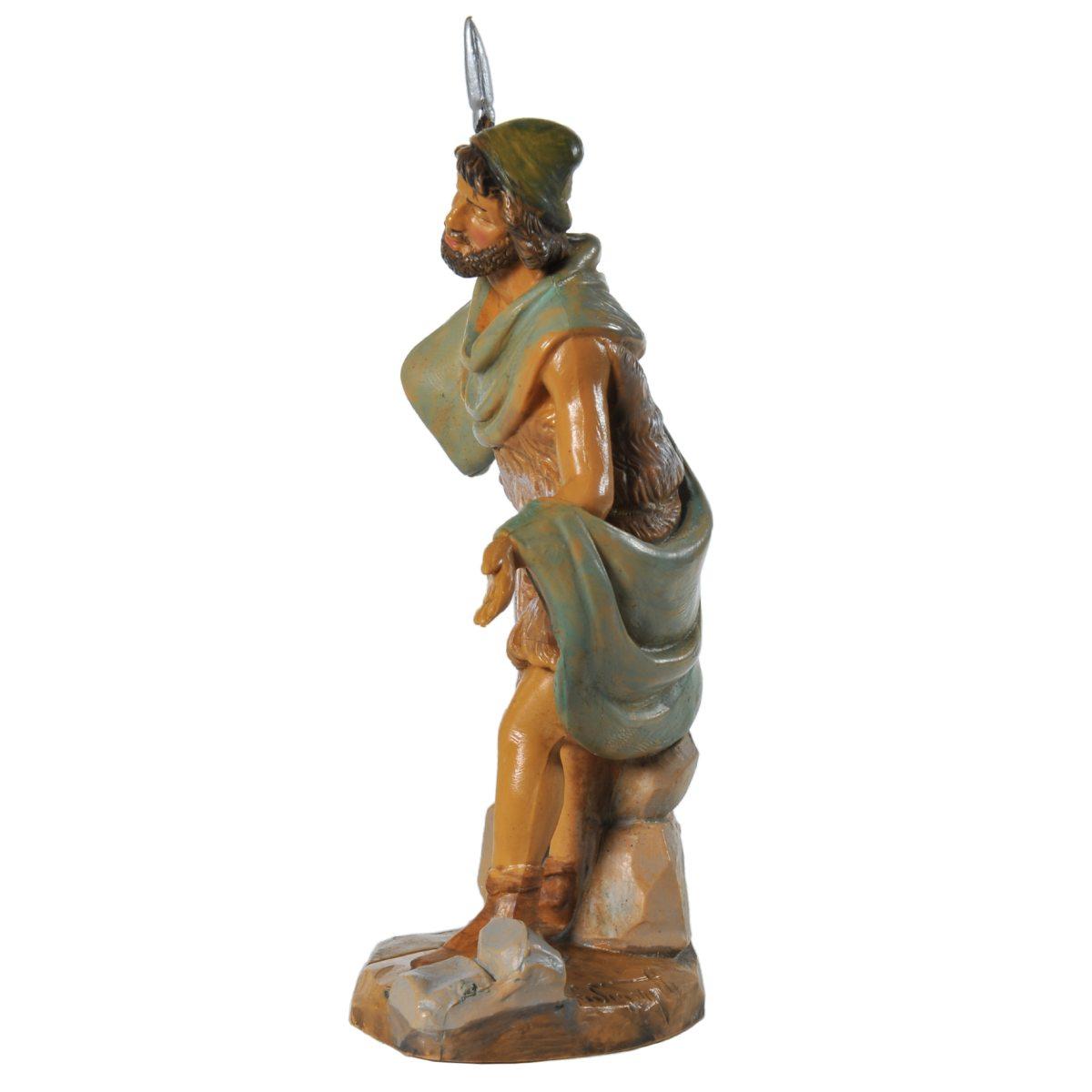 Statua presepe 12 cm cacciatore lancia pugnale