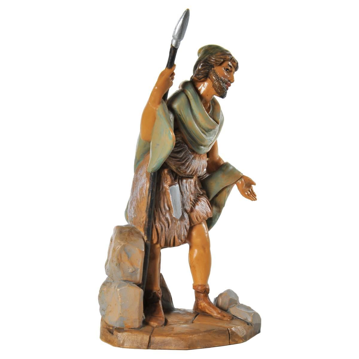 Statua presepe 12 cm cacciatore lancia pugnale