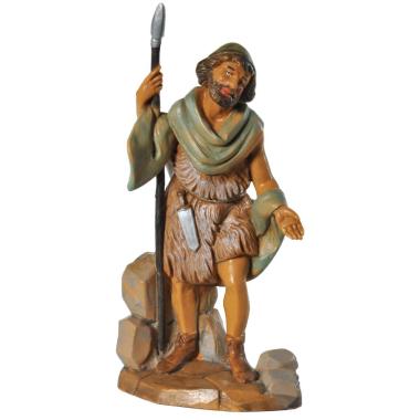 Statua presepe 12 cm cacciatore lancia pugnale