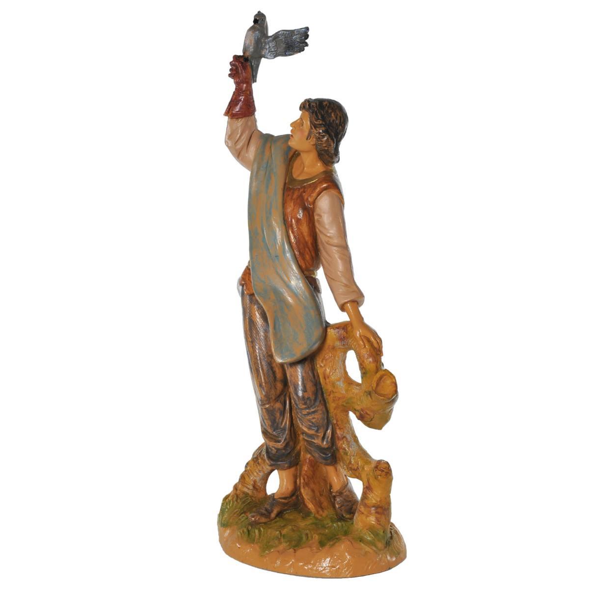 Statua presepe 30 cm falconiere falco