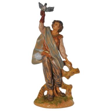 Statua presepe 30 cm falconiere falco