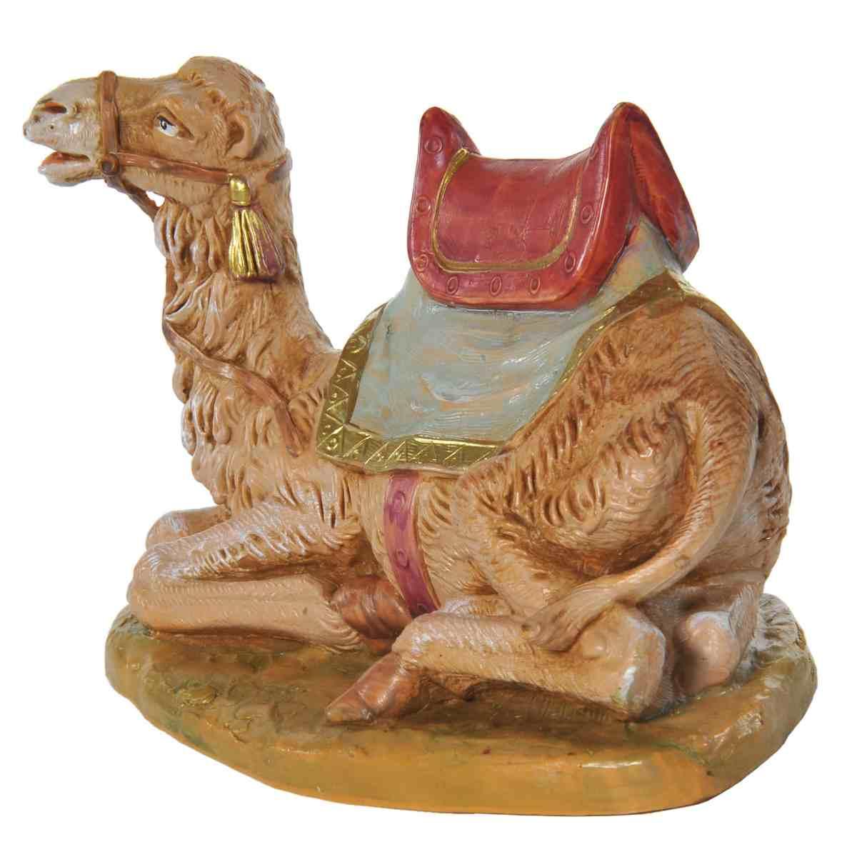 Statua presepe 19 cm cammello sdraiato