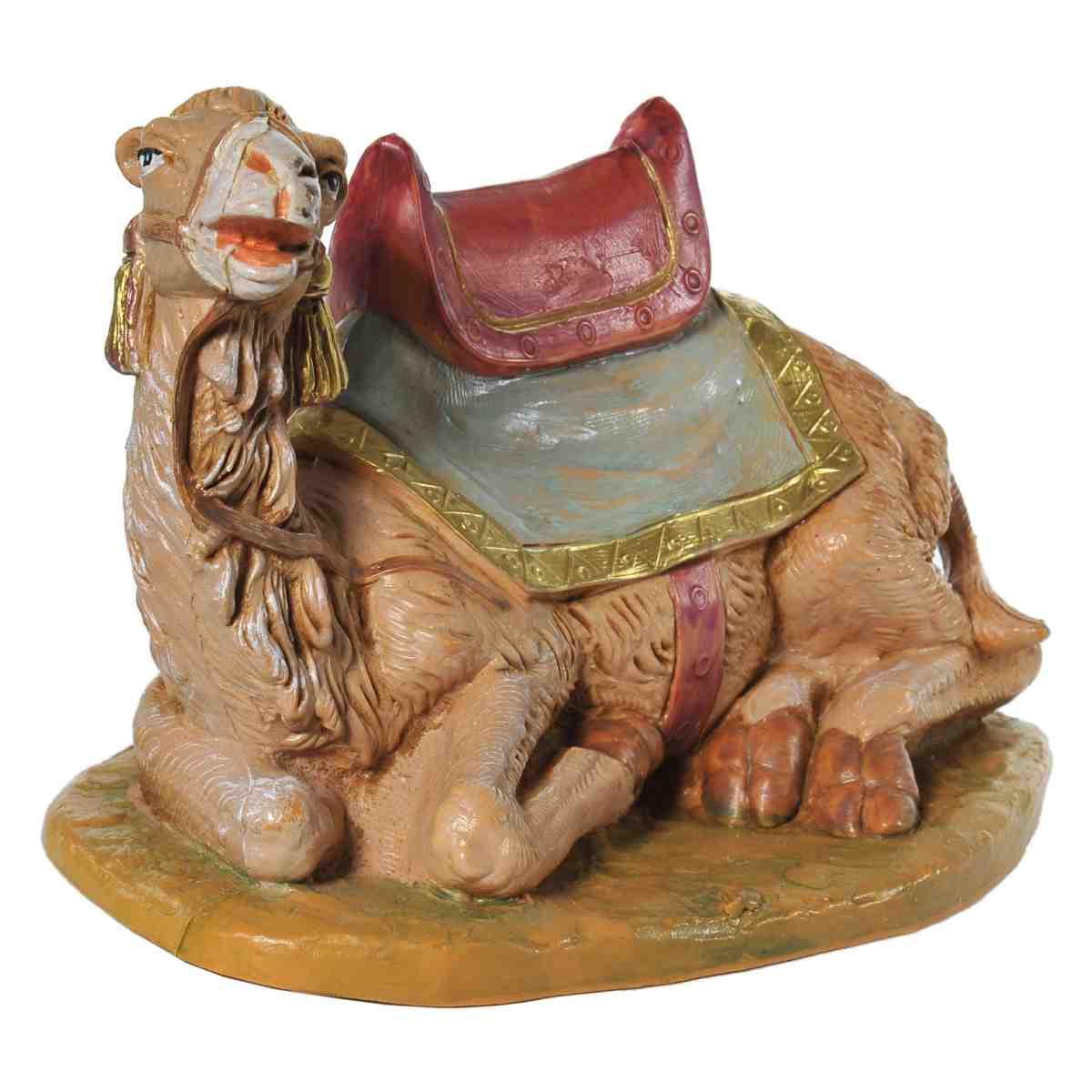 Statua presepe 19 cm cammello sdraiato