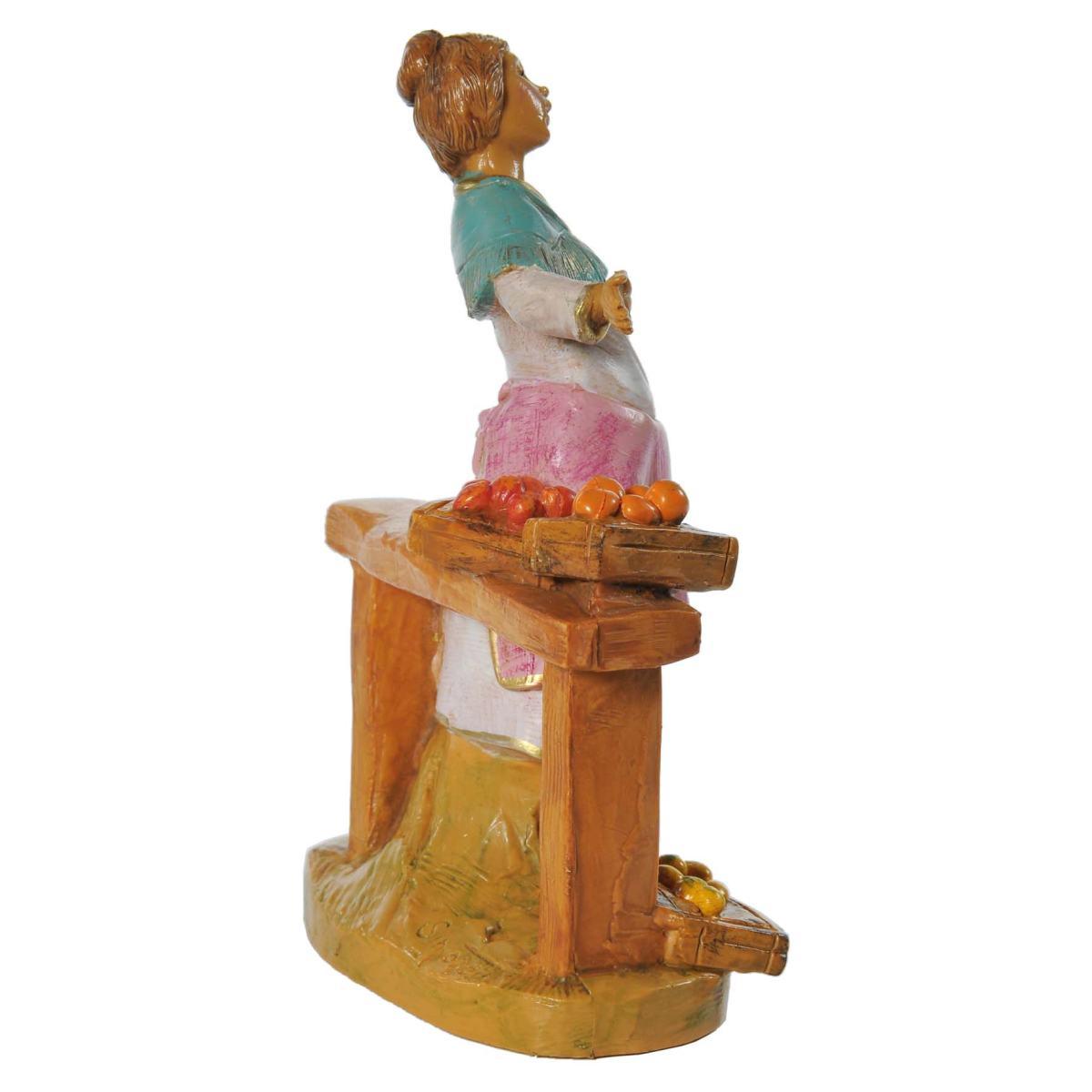 Statua presepe 12 cm zofia donna banco frutta