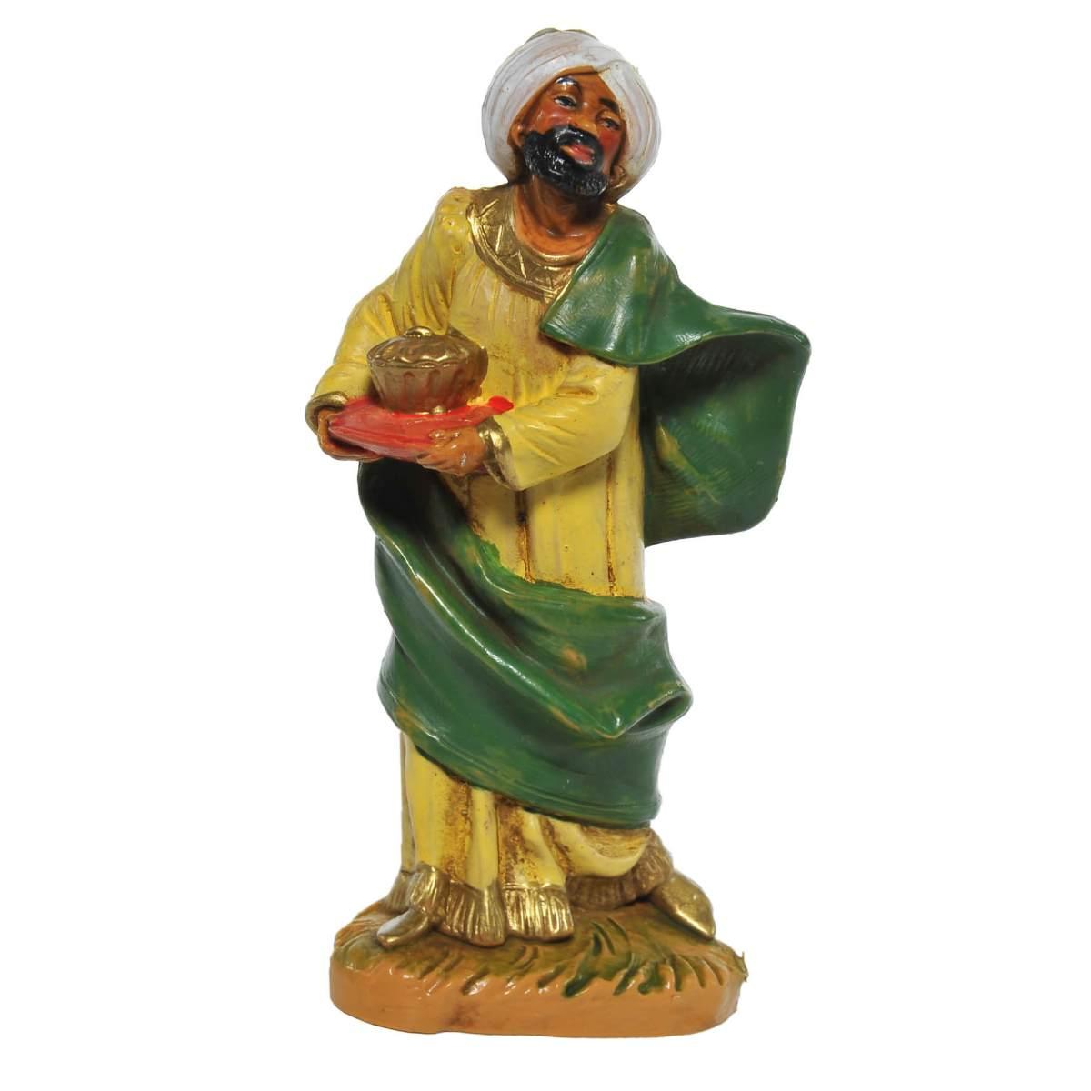 Statua presepe 9.5 cm re magio baldassarre