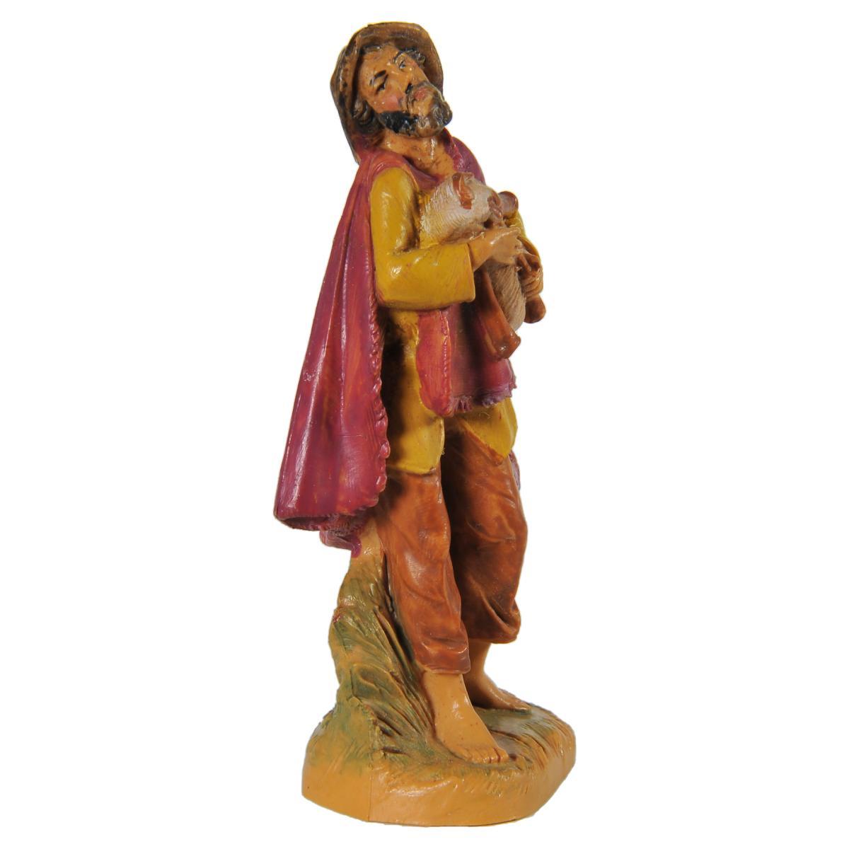 Statua presepe 9.5 cm pastore zampognaro