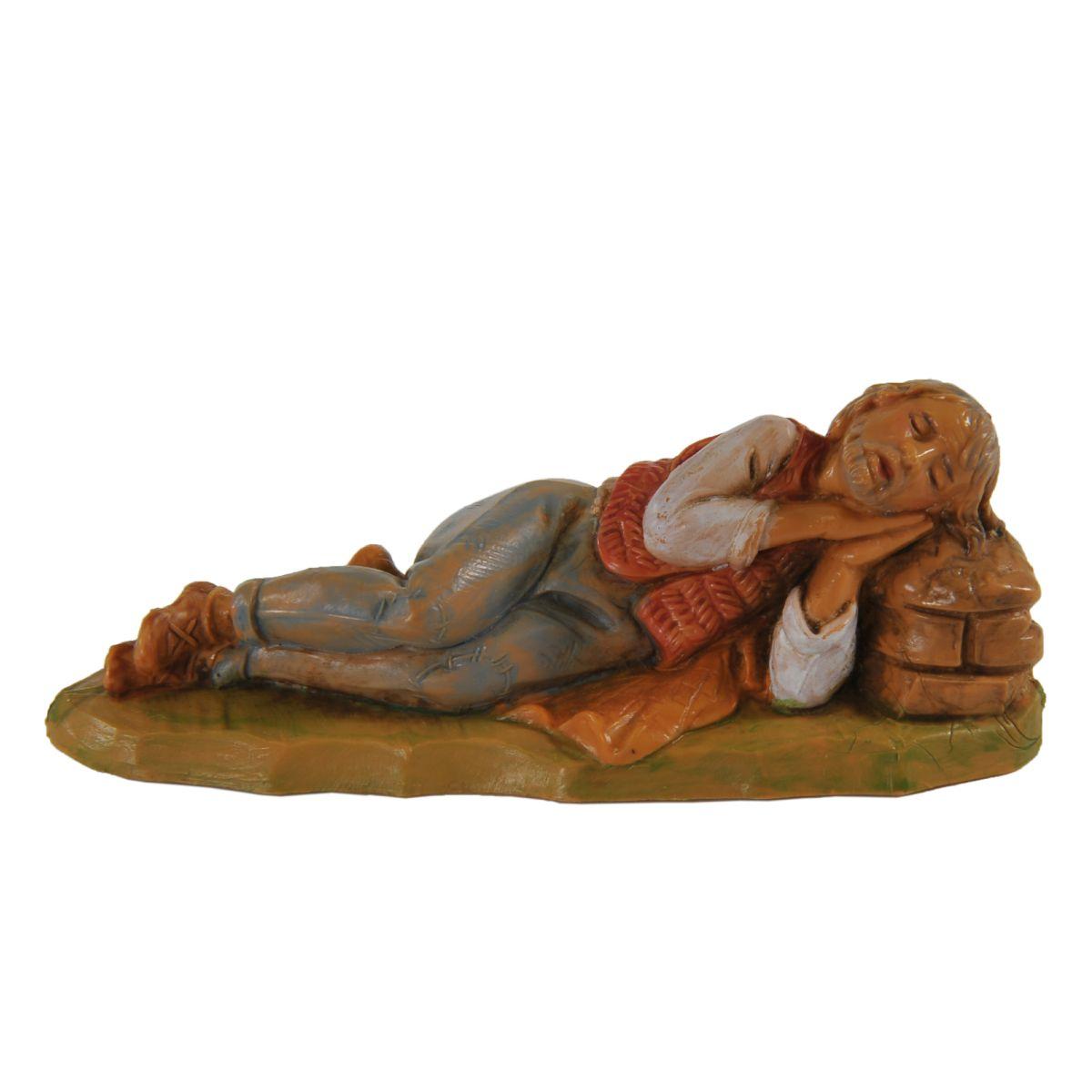 Statua presepe 9.5 cm pastore dormiente