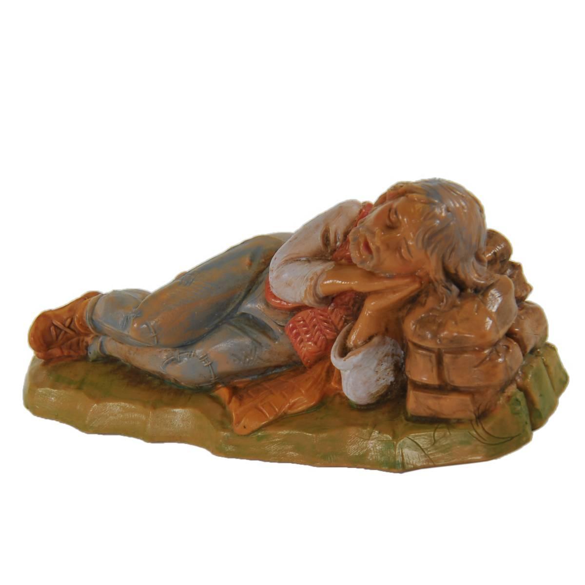 Statua presepe 9.5 cm pastore dormiente