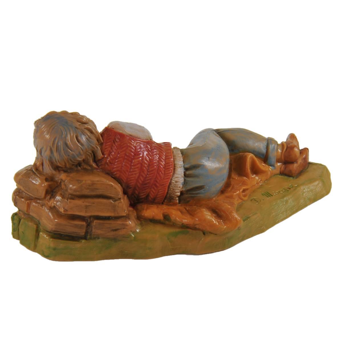 Statua presepe 9.5 cm pastore dormiente