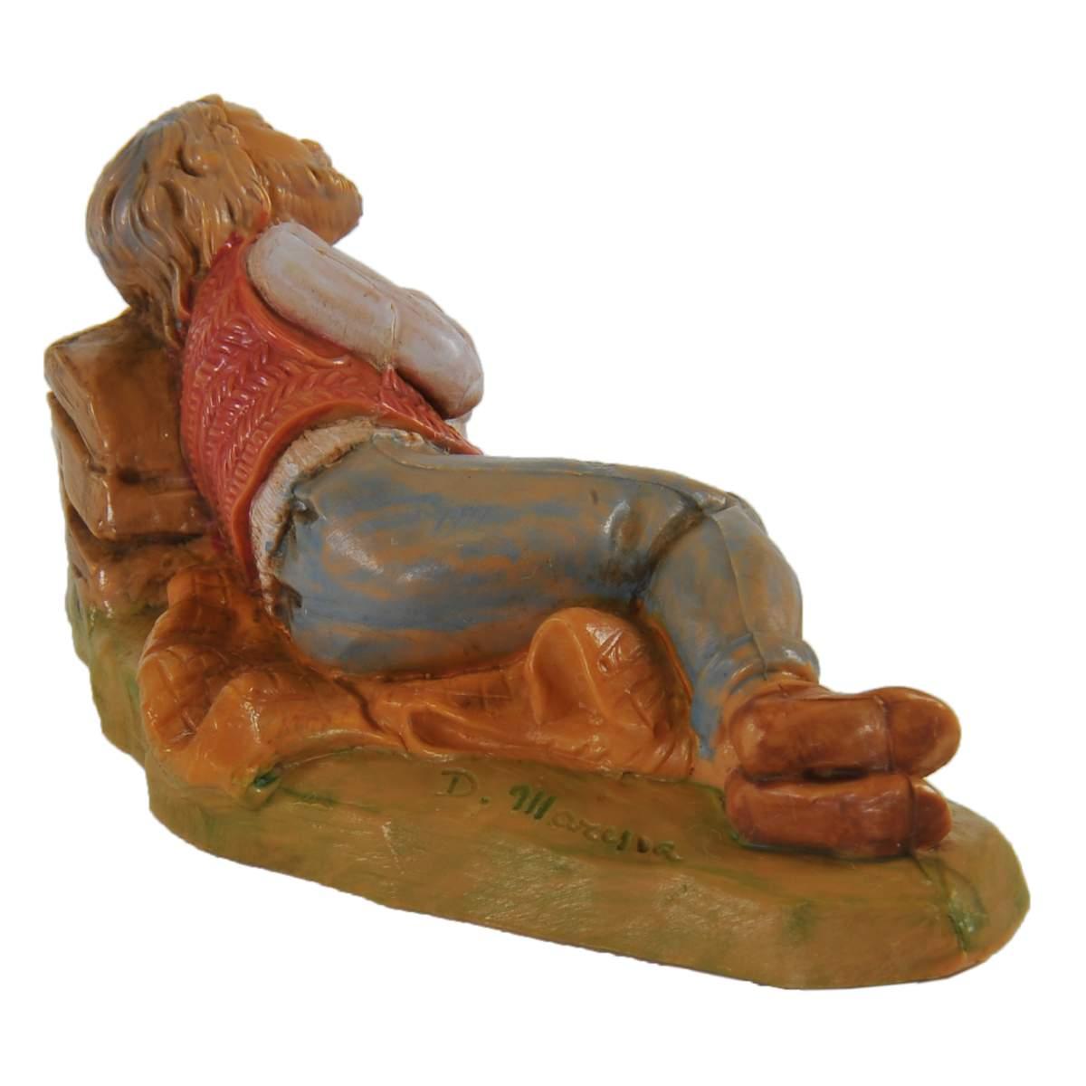 Statua presepe 9.5 cm pastore dormiente