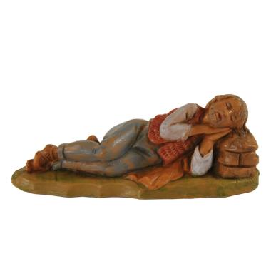 Statua presepe 9.5 cm pastore dormiente