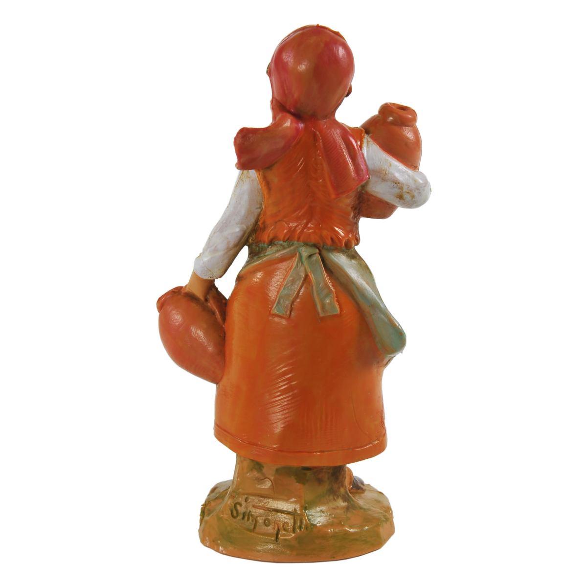 Statua presepe 9.5 cm pastorella 2 brocche