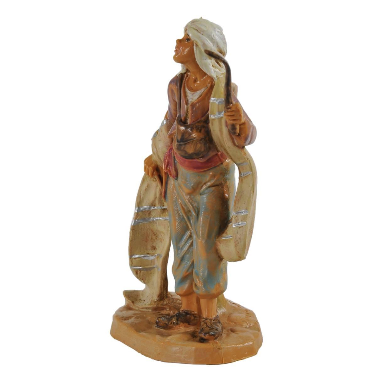 Statua presepe 9.5 cm pastore frusta