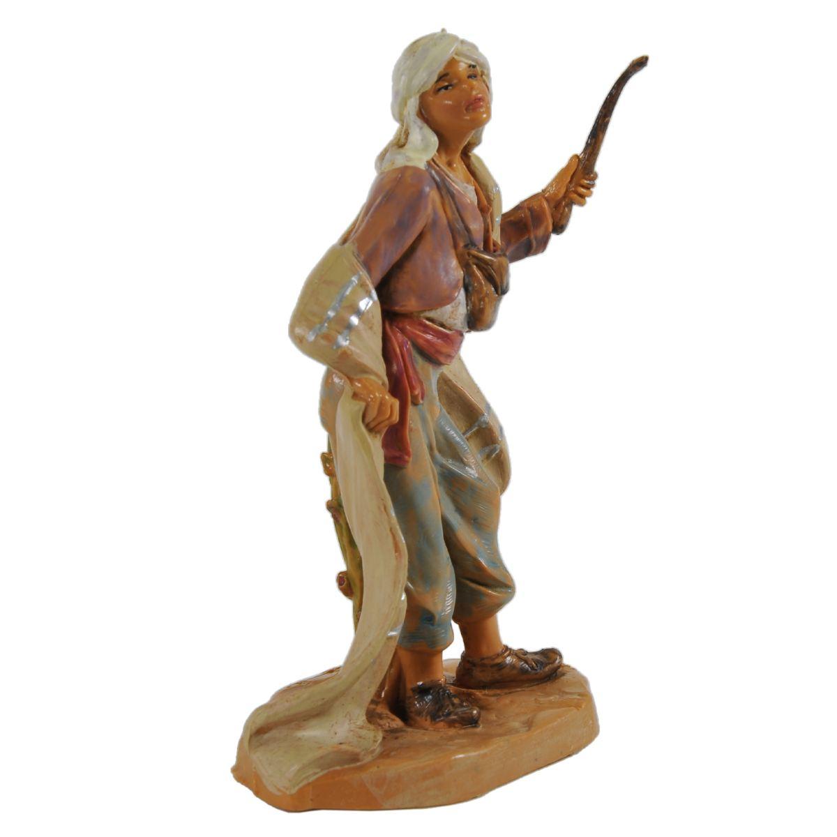 Statua presepe 9.5 cm pastore frusta