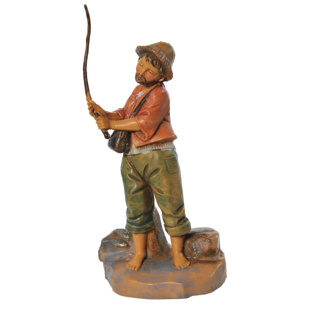 Statua presepe 9.5 cm pescatore di fiume